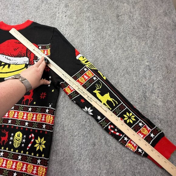 LA Knight WWE Sweater Men XL Black Red Christmas Long Sleeve Graphic "YEAH" Crew - Picture 11 of 13